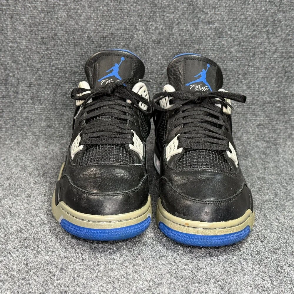 Jordan 4 Retro Shoes Men's 13 Motorsports Alternate Black Blue Athletic Sneakers